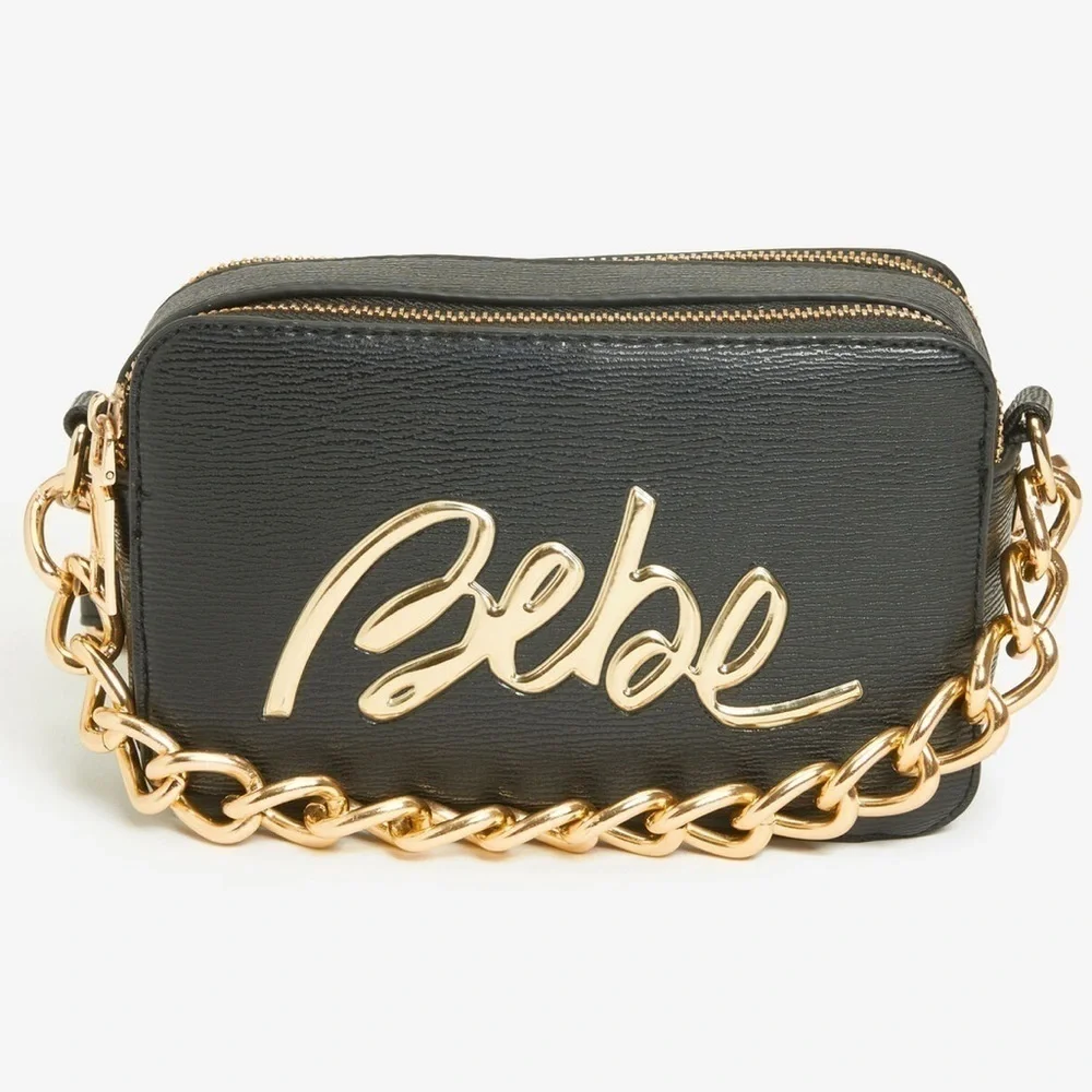 Bebe Gianna Textured Camera Bag with Crossbody Strap BG10